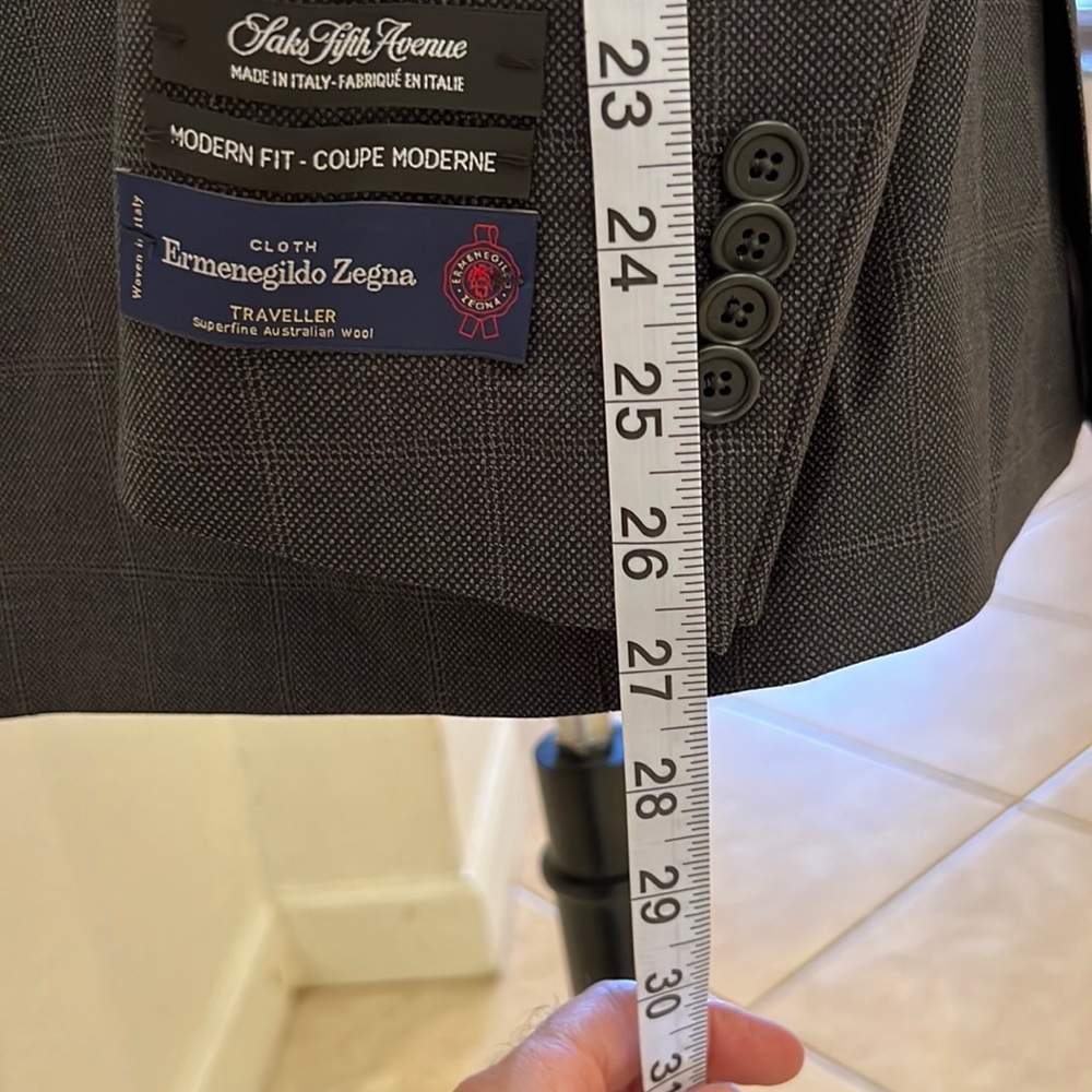 NWT Zegna Italian Made Modern Fit suit size 44L - Picture 11 of 14
